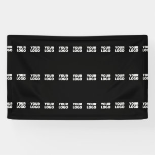 Je Logo Horizontaal Geplaatste Streep Patroon Spandoek