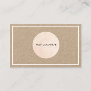 Je Logo Kraft White Border Custom Visitekaartje