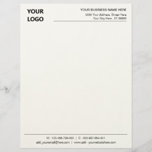 Je Logo Naam Info Persoonlijke Kantoor Letterhead Briefhoofd