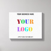 Je Logo Naam Website Promotioncanvas afdrukken (Voorkant)