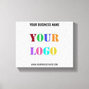 Je Logo Naam Website Promotioncanvas afdrukken