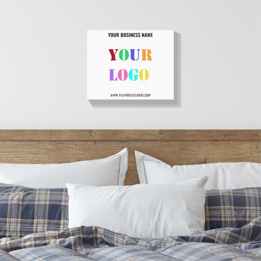 Je Logo Naam Website Promotioncanvas afdrukken (Insitu (Slaapkamer))