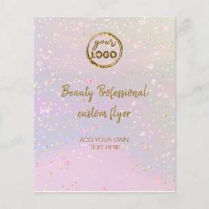 je logo op nep glitters flyer