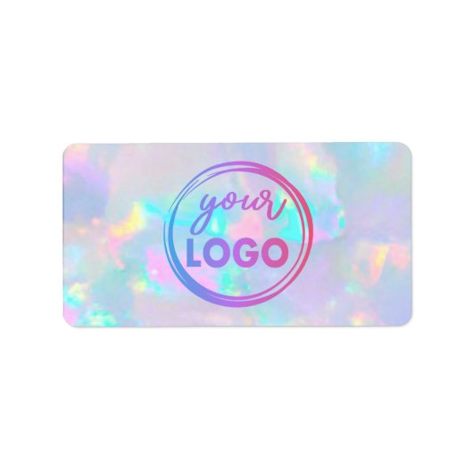 je logo op pastel opal gemstone etiket (Voorkant)