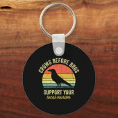 Je lokale moord kraait voor Bros Funny Halloween Sleutelhanger (Voorkant)