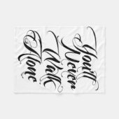 Je Loop nooit alleen vlinderbank Fleece Deken (Voorkant (Horizontaal))