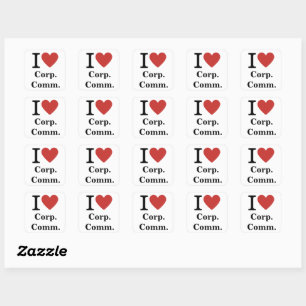 Je ❤️ Love Corp. Comm. AUTOCOLLANT