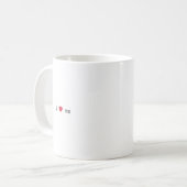 Je ❤️ ma tasse de café minimaliste  (Devant gauche)