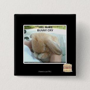 Je maakt bunny huilen vierkante button 5,1 cm