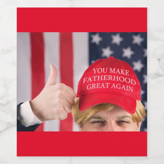 Je maakt de vaderschap weer geweldig wijn etiket (Enkel label)