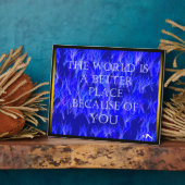 Je maakt de wereld beter fotoplaat (Zijkant)