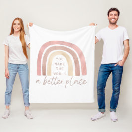 Je maakt de wereld beter in de frontlinie fleece deken