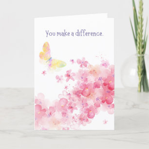 "Je maakt een verschil" Dank je Wenskaart Bedankkaart