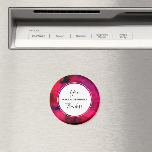 Je maakt een verschil donkerrood en Paars Abstract Magneet (Insitu (Vaatwasser))