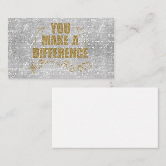 Je maakt een verschil informatiekaartje (Voorkant / Achterkant)