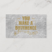 Je maakt een verschil informatiekaartje (Voorkant)