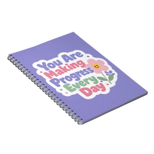 Je Maakt Elke Dag Voortgang Notitieboek (Rechterzijde)