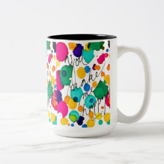 Je maakt me blij met koffie-Mok Tweekleurige Koffiemok