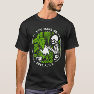 Je maakt me een levende skeletskull Funny Vintag T-shirt
