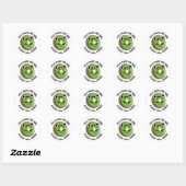Je maakt me fuzzy voelen over fruit woordspeling ronde sticker (Vel)