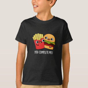 Je maakt me grappig, Burger Fries Pun Dark BG T-shirt