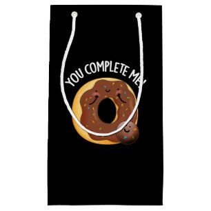 Je maakt me grappig eten donut pun Dark BG Klein Cadeauzakje