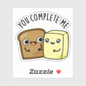 Je maakt me grappig, lees Butter Pun Sticker (Vel)