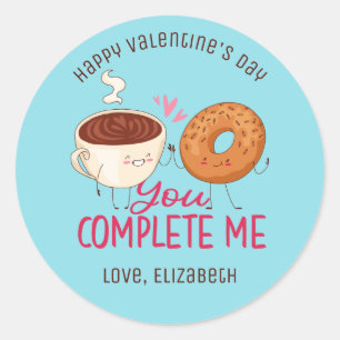 Je maakt me grappig met Pun Cute Valentijnsdag Ronde Sticker