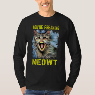 Je maakt me helemaal gek Gekke kattenvrouw woords T-shirt