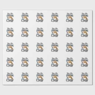 Je maakt me helemaal gek, grappige giraffe T-shirt Cadeaupapier