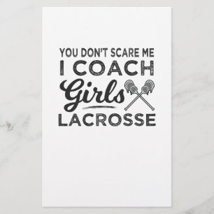 Je maakt me niet bang in coach Lacrosse Briefpapier