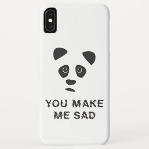 Je maakt me verdrietig. Sad panda. iPhone XS Max Hoesje