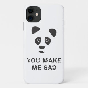 Je maakt me verdrietig. Sad panda. iPhone 11 Hoesje