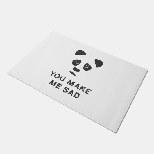 Je maakt me verdrietig. Sad panda. Deurmat (Schuin)