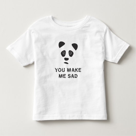Je maakt me verdrietig. Sad panda. Kinder Shirts (Voorkant)