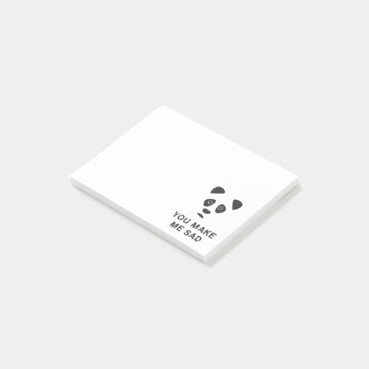 Je maakt me verdrietig. Sad panda. Post-it® Notes (Schuin)