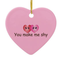 Je maakt me verlegen Cute Blushing Harten Kawaii