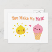Je maakt me vlekken, zon en ijs, liefdesHumor Briefkaart (Voorkant / Achterkant)