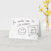 Je maakt me zo :GELUKKIG: ik mis je zo erg Kaart (Gele Bloem)