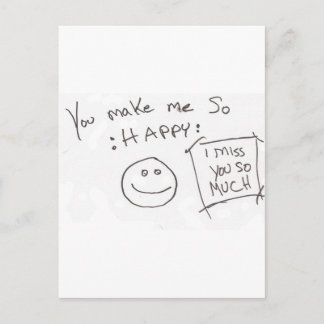 Je maakt me zo :HAPPY: ik mis je zo veel Briefkaart