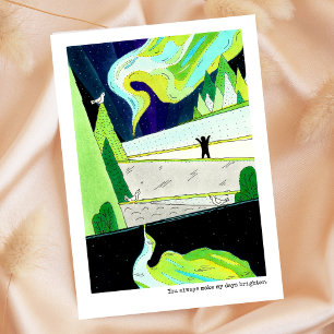 Je maakt mijn dagen helderder Valentijnsdag Feestdagenkaart