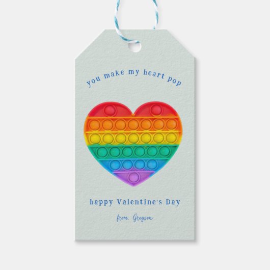 Je maakt mijn hart Pop | Pop Fidget Valentijn Cadeaulabel (Voorkant)