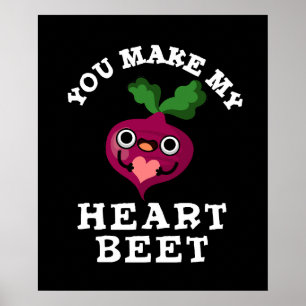 Je maakt mijn hartbiet grappny Veggie Pun Dark BG Poster