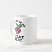 Je maakt mijn hartbiet grappny Veggie Pun Koffiemok (Voorkant links)