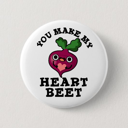 Je maakt mijn hartbiet grappny Veggie Pun Ronde Button 5,7 Cm (Voorkant)