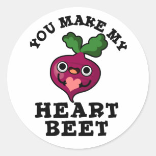 Je maakt mijn hartbiet grappny Veggie Pun Ronde Sticker