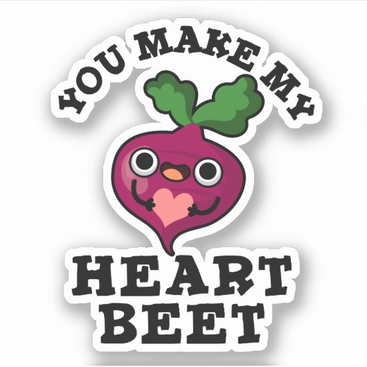 Je maakt mijn hartbiet grappny Veggie Pun Sticker (Voorkant)
