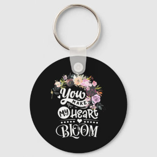Je maakt mijn hartbloem sleutelhanger