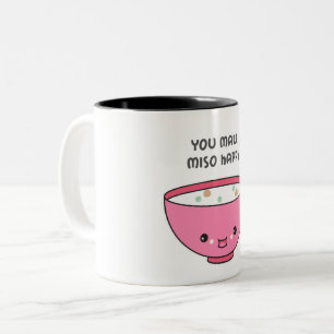 je maakt Miso Happy Cute kom Tweekleurige Koffiemok