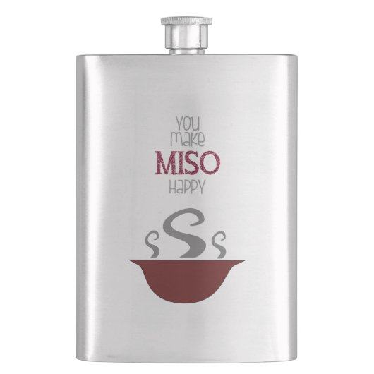 Je maakt Miso Happy Flask Heupfles (Voorkant)